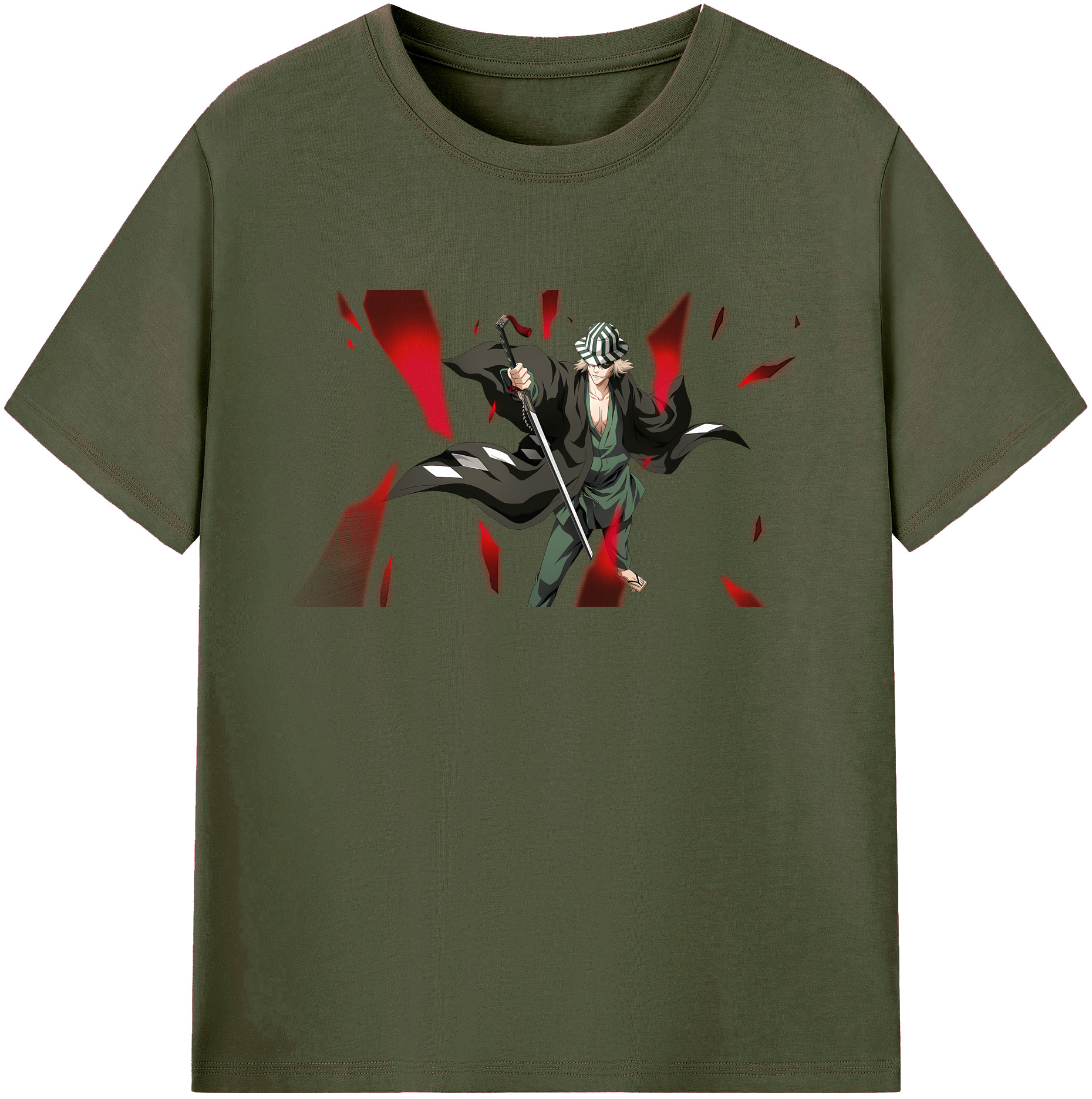 （画像用） "ブリーチ 浦原 喜助（うらはら きすけ） BLEACH Urahara Kisuke " 綿100％ メンズ半袖Tシャツ｜肌触りやわらか＆通気性